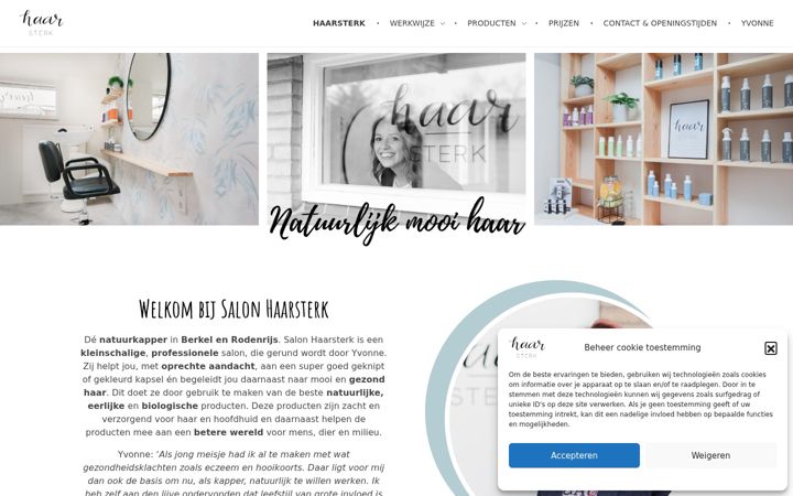 Screenshot of haarsterk.nl