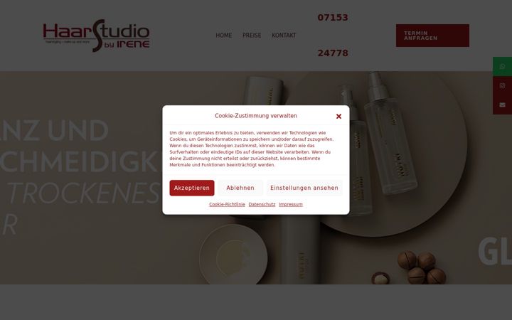 Screenshot of haarstudio-by-irene.de