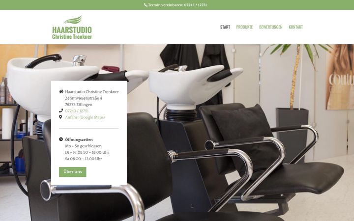 Screenshot of haarstudio-christine.de