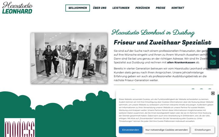 Screenshot of haarstudio-leonhard.de