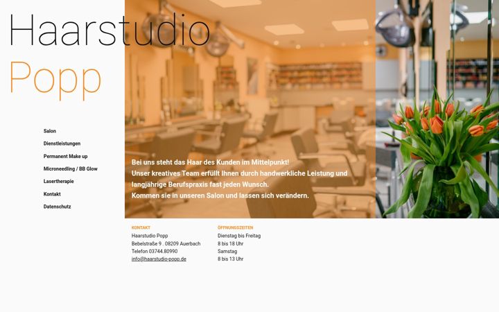 Screenshot of haarstudio-popp.de