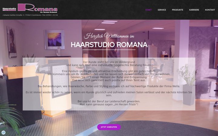 Screenshot of haarstudio-romana.de