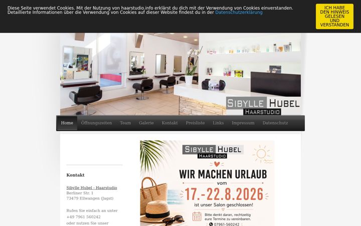 Screenshot of haarstudio.info