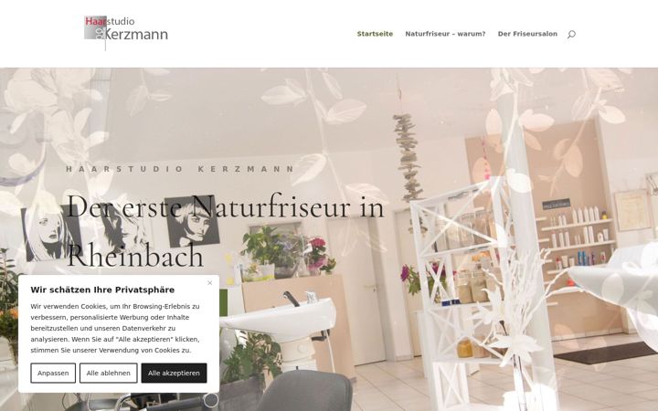 Screenshot of haarstudiokerzmann.de