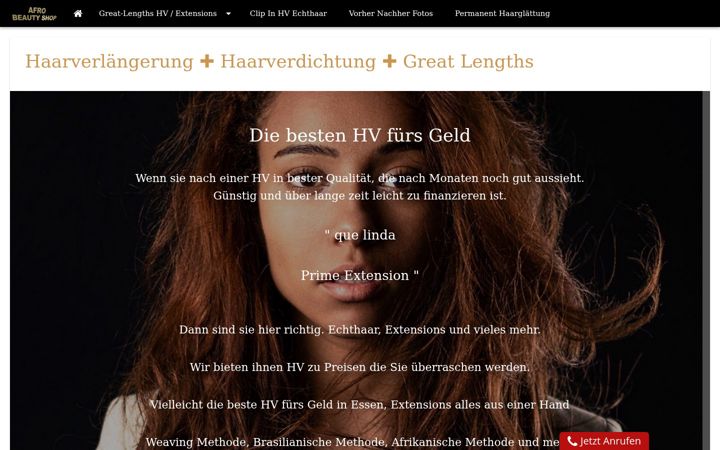 Screenshot of haarverlaengerung.be