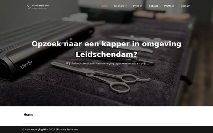 Screenshot of haarverzorginghenh.nl