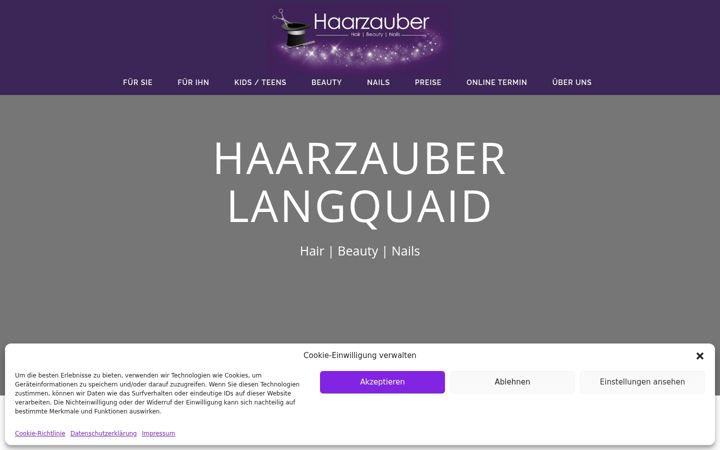 Screenshot of haarzauber-langquaid.de