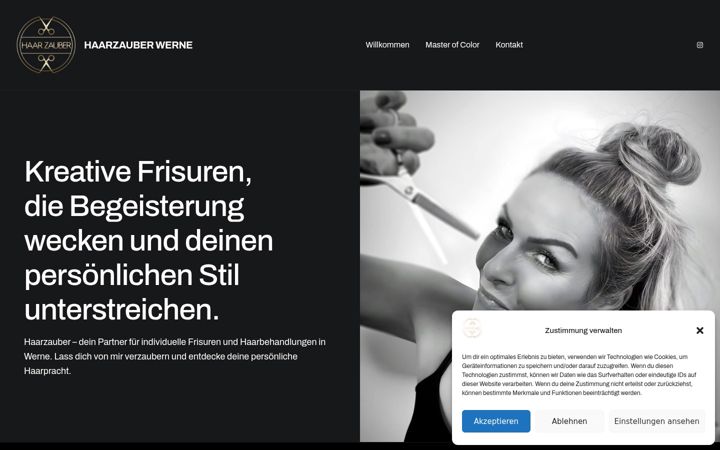 Screenshot of haarzauber-werne.de