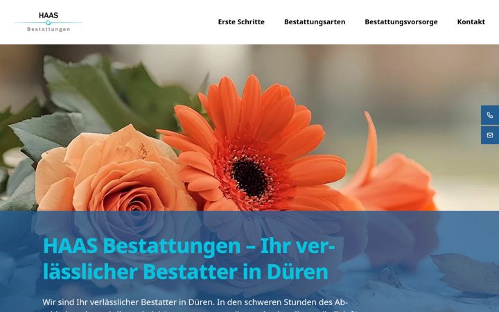 Screenshot of haas-bestattungen.de
