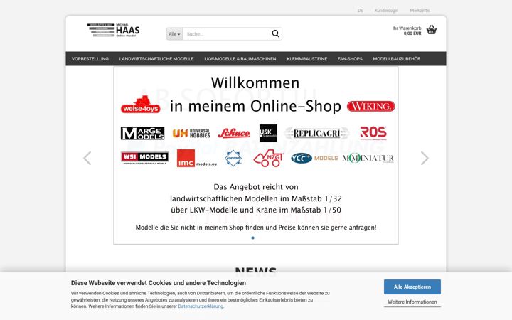 Screenshot of haas-mainz-shop.de