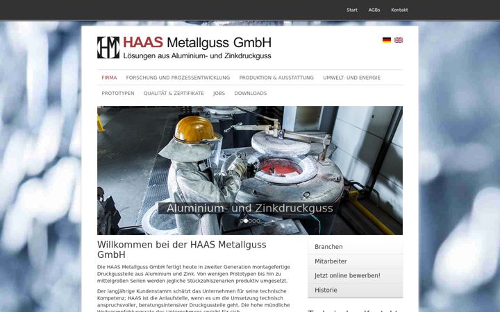 Screenshot of haas-metallguss.de