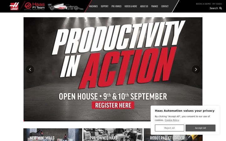 Screenshot of haas.co.uk