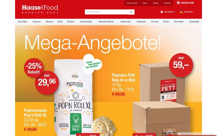 Screenshot of haase-food.com