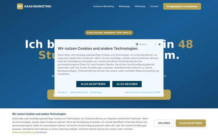 Screenshot of haasmarketing.de