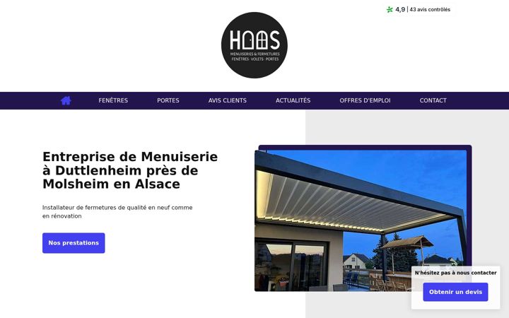 Screenshot of haasmenuiseries.com