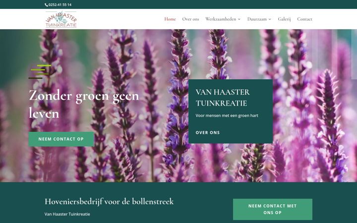 Screenshot of haastertuinkreatie.nl
