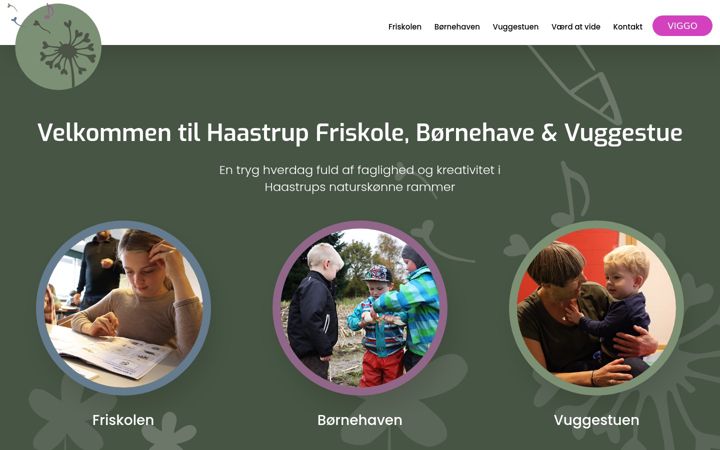 Screenshot of haastrupfriskole.dk