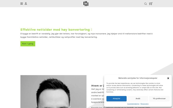 Screenshot of haavardherberg.no