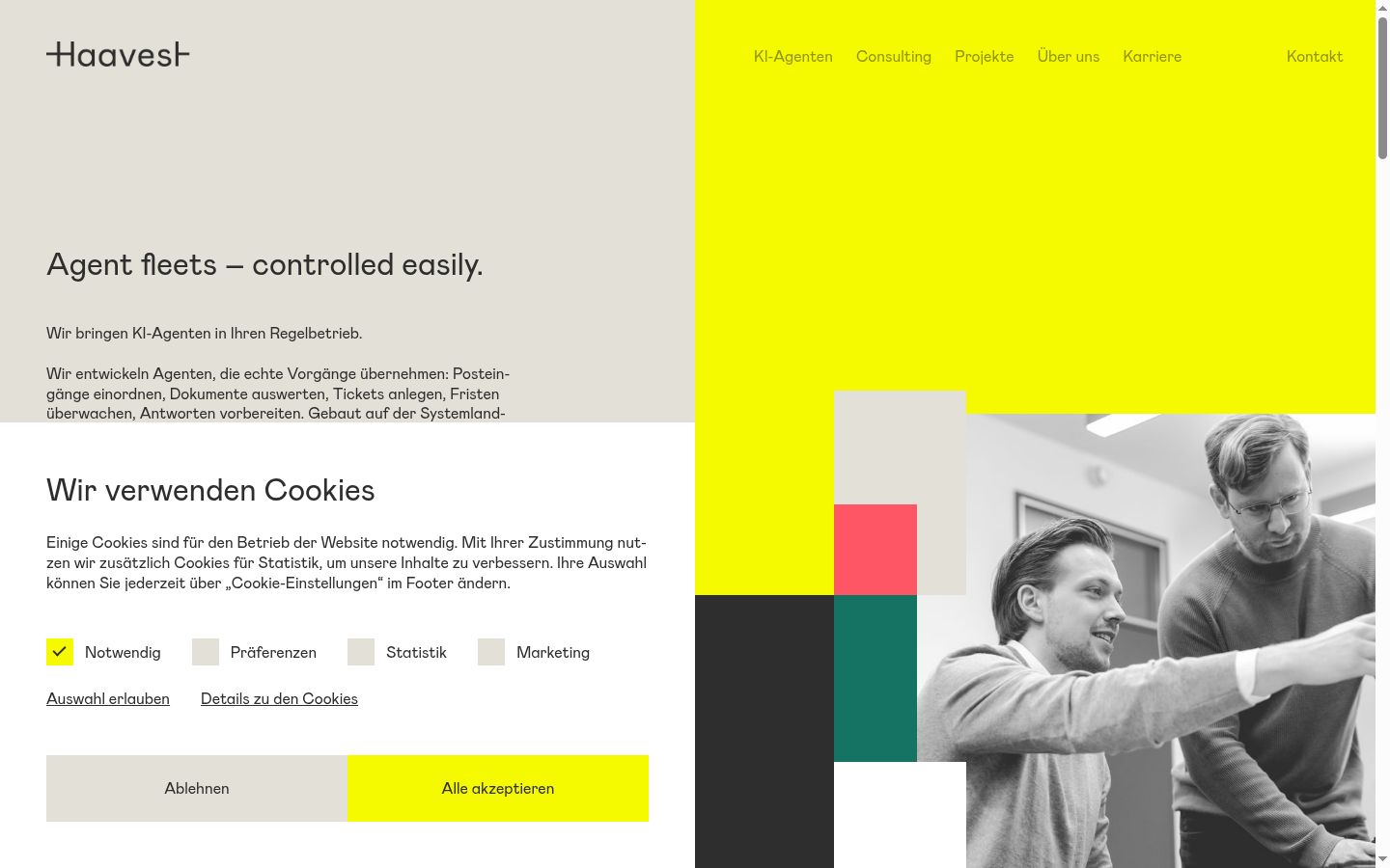 Screenshot tal-banner tal-kunsens muri qabel kwalunkwe interazzjoni