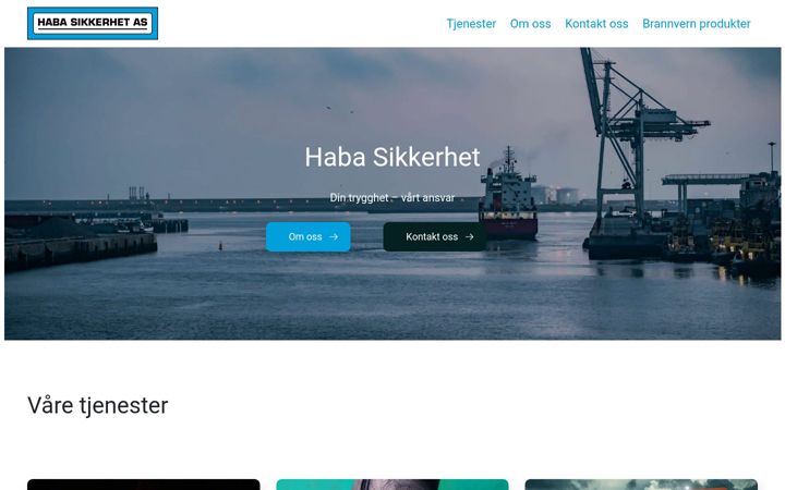 Screenshot of haba-sikkerhet.no