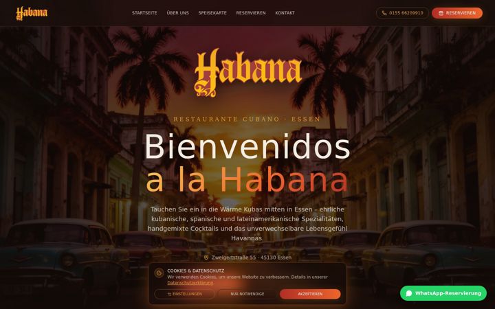 Screenshot of habana-restaurant.de