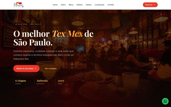 Screenshot of habanerobar.com.br
