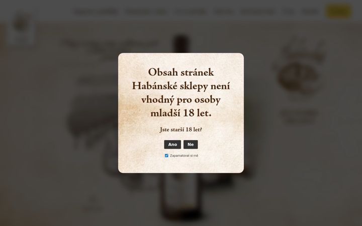 Screenshot of habanskesklepy.cz