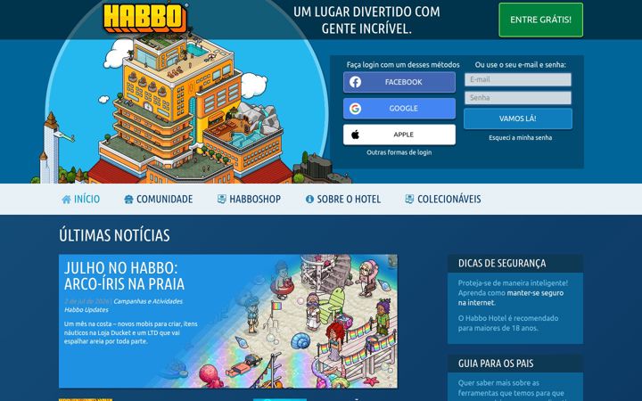 Screenshot of habbo.com.br