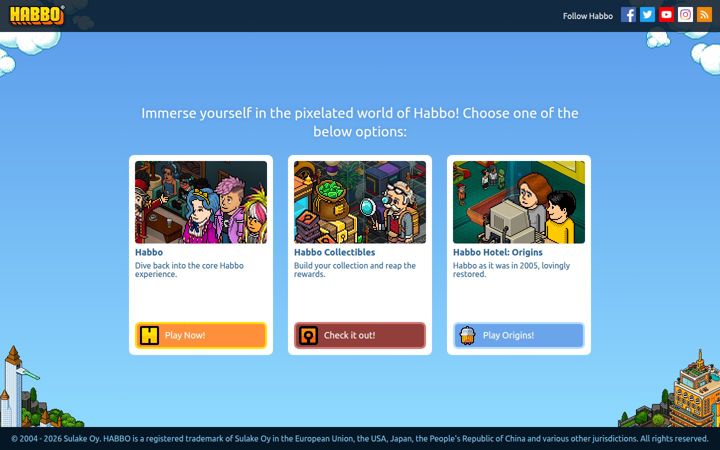 Snímek obrazovky habbo.com