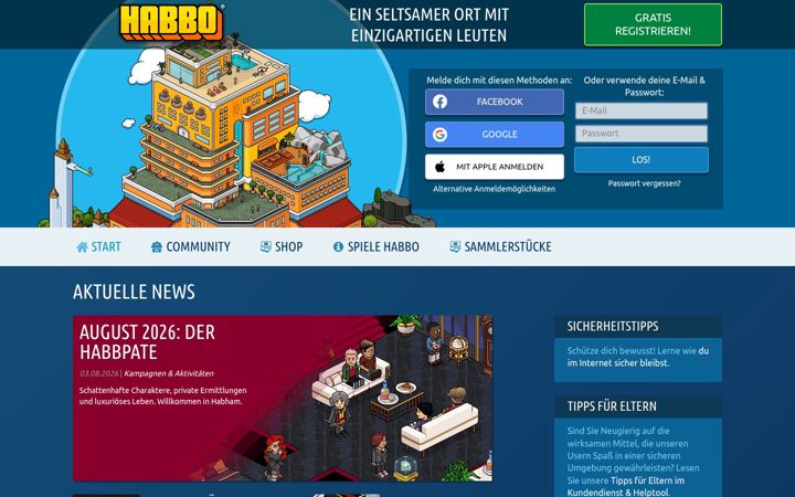 Screenshot of habbo.de
