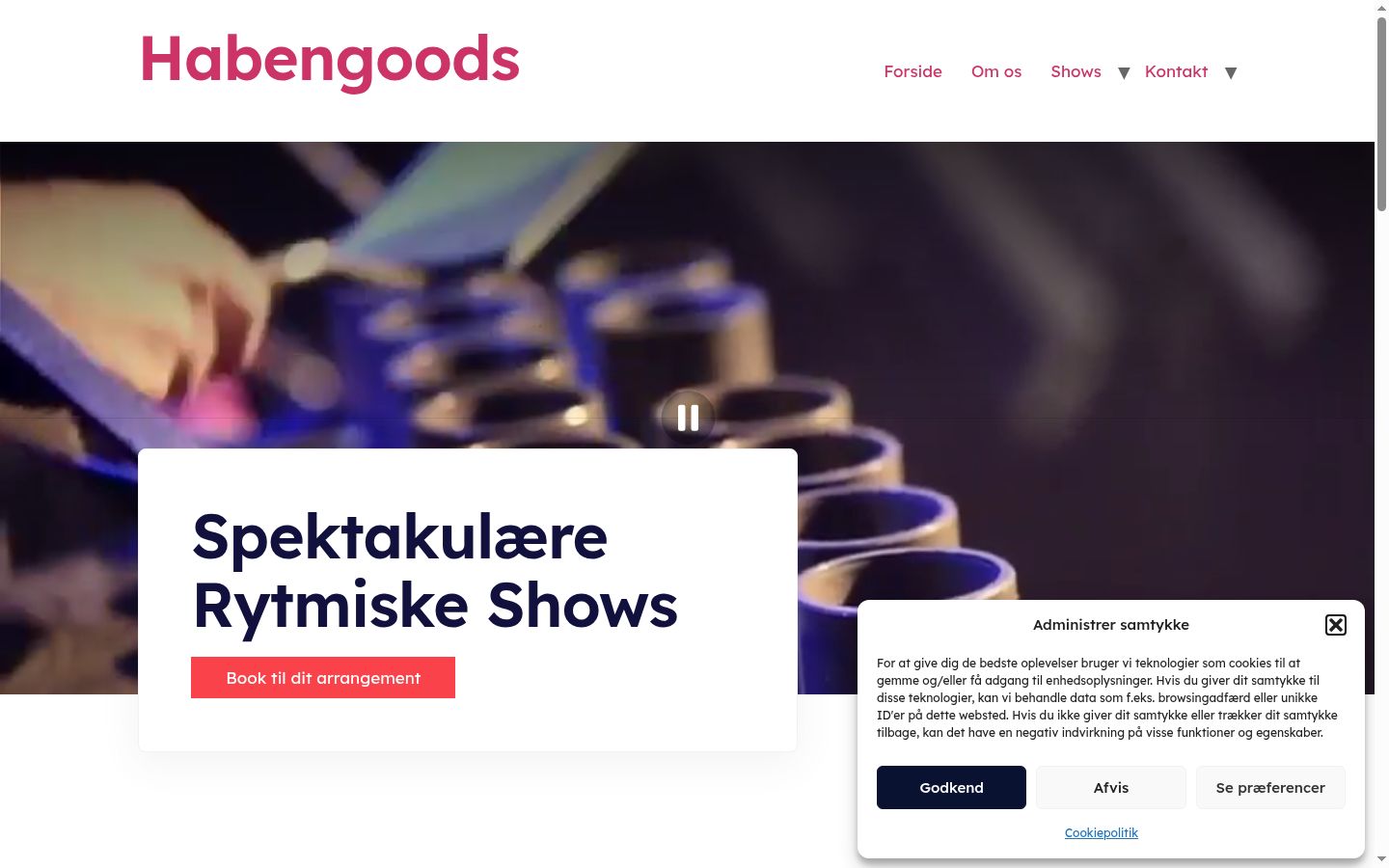 Screenshot des Einwilligungsbanners vor jeglicher Interaktion