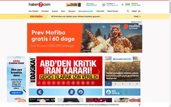 Screenshot of haber7.com