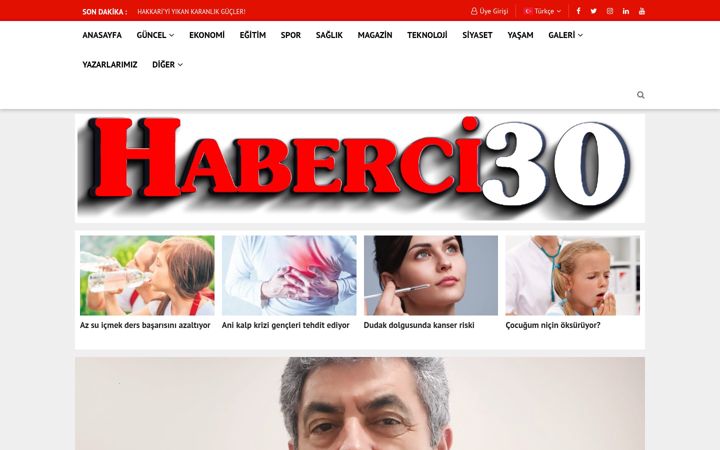 Screenshot of haberci30.com