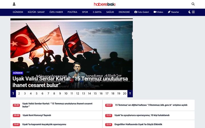 Skærmbillede af haberebak.com.tr