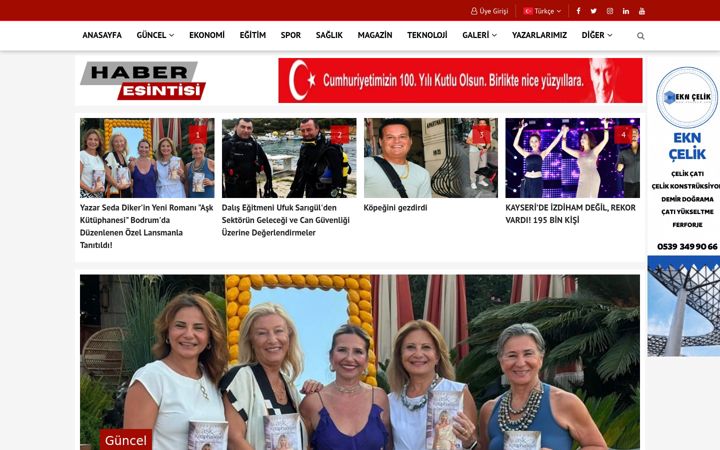 Screenshot of haberesintisi.com.tr