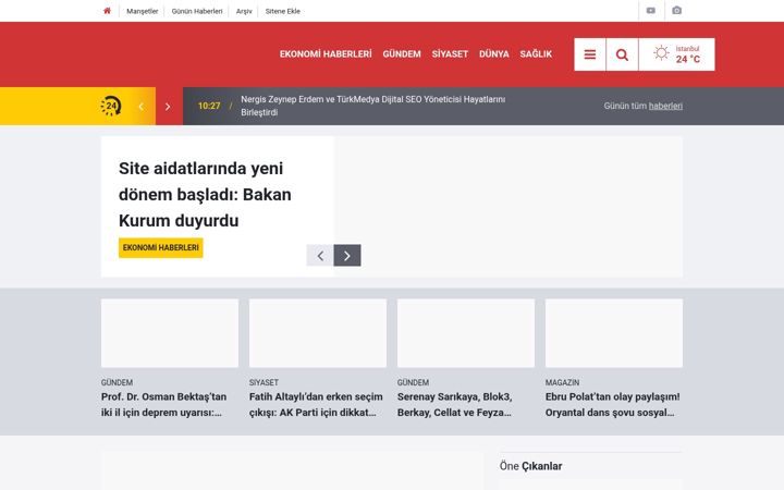 Screenshot of habergazete.com