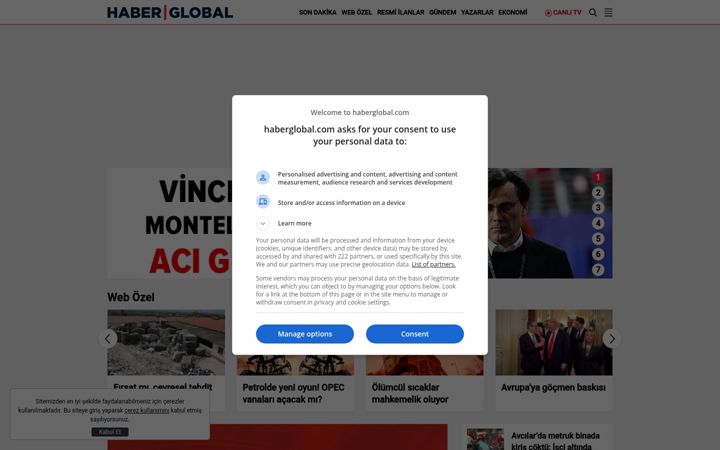 Screenshot of haberglobal.com.tr