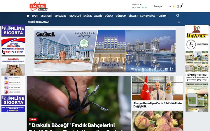 Screenshot of haberibizden.com