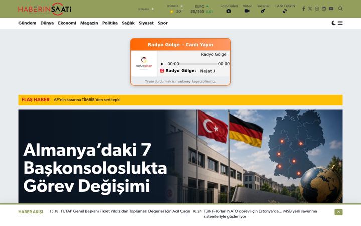 Screenshot of haberinsaati.com