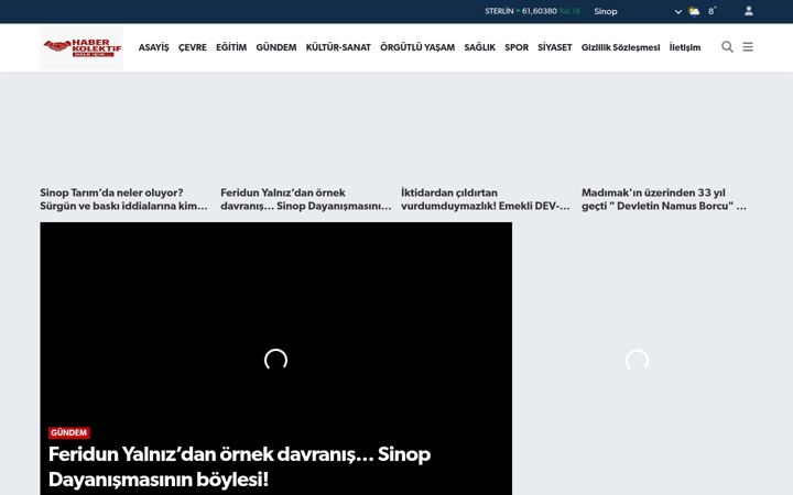 Screenshot of haberkolektif.com