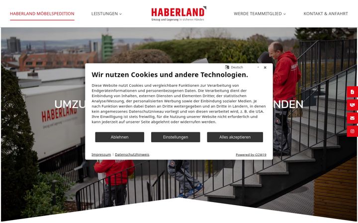 Screenshot of haberland-umzuege.de