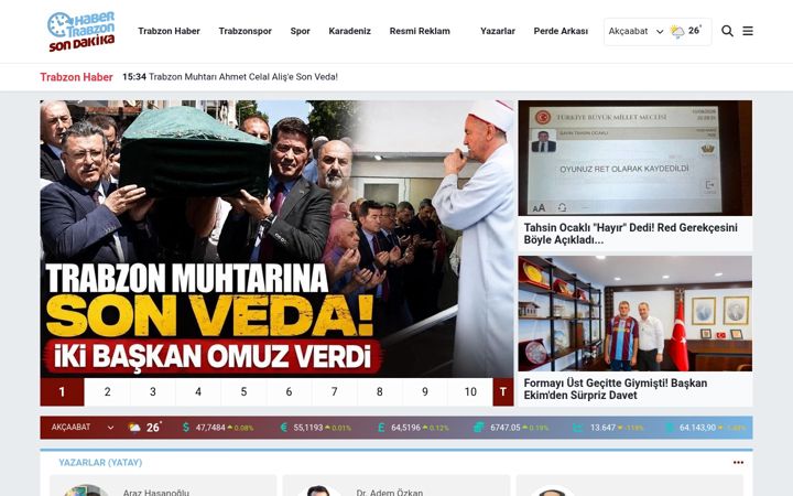 Screenshot of habertrabzon.tr