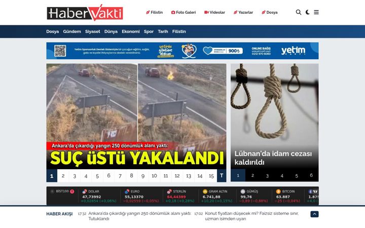Screenshot of habervakti.com
