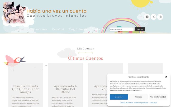 Screenshot of habiaunavezuncuento.com