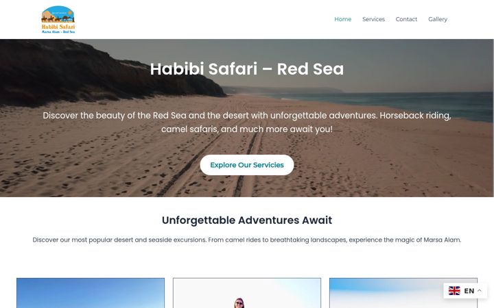 Screenshot of habibisafari.com