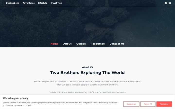 Screenshot of habibiyallatravel.com