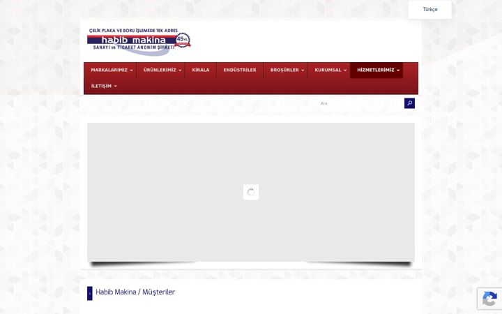 Screenshot of habibmakina.com.tr