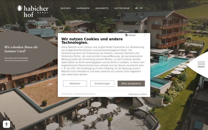 Screenshot of habicherhof.at