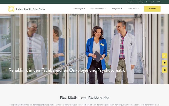Screenshot of habichtswald-reha-klinik.de