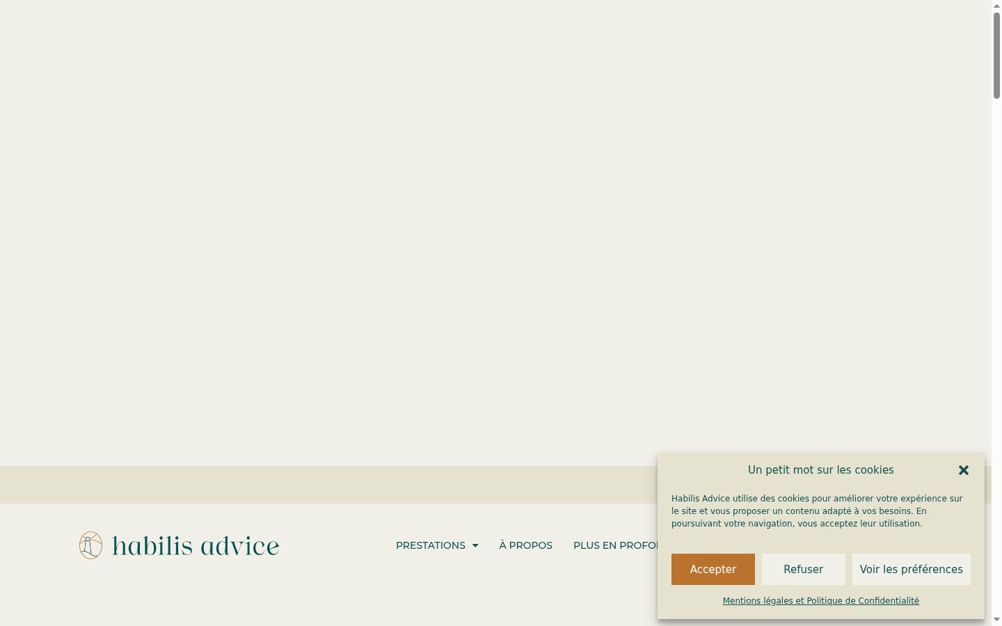 Screenshot des Einwilligungsbanners vor jeglicher Interaktion
